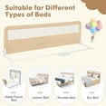 thumbnail image 4 of YYAo Bed Guard Rails,Bed Fence,Bed Gate for Baby,71 Inch Extra Long Swing Down Bed Guardrail with Safety Straps-Beige, 4 of 9