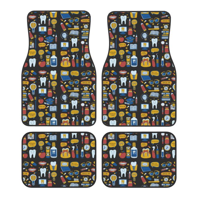Disketp Teeth for Crystal Velvet Car Mats Four-Piece Set,All-Season Automotive Protection, Vehicles, Cars, Trucks, and SUVs,Anti-Slip Design