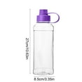 thumbnail image 2 of Sports Water Bottle, Outdoor Sports Hydration, Large Capacity 1L, Leakproof, Durable, Portable, Reusable, Easy to Clean, Lightweight, Frosted Semi-Transparent Design, 2 of 7