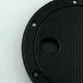 thumbnail image 3 of 3x Black Marine Boat Yacht Round Deck Access Plate 4" Hardware Fits 4 Inch ID Hole, 3 of 7
