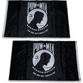 thumbnail image 1 of Bandera de Pow Mia bordada de 3 x 5 para exteriores, resistente de doble cara, banderas de guerra que no se olvidan, nailon 300d militar fabricado en Estados Unidos, banderas de Pow para ext, 1 of 5