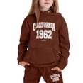 thumbnail image 4 of School Kids Clothes,Toddler Boys Girls Sweatsuit Set Ocean Graphic Hoodie Sweatpants Outfit Two Piece Tracksuit Casual Play Wear,Toddler Clothes,Brown,90, 4 of 4