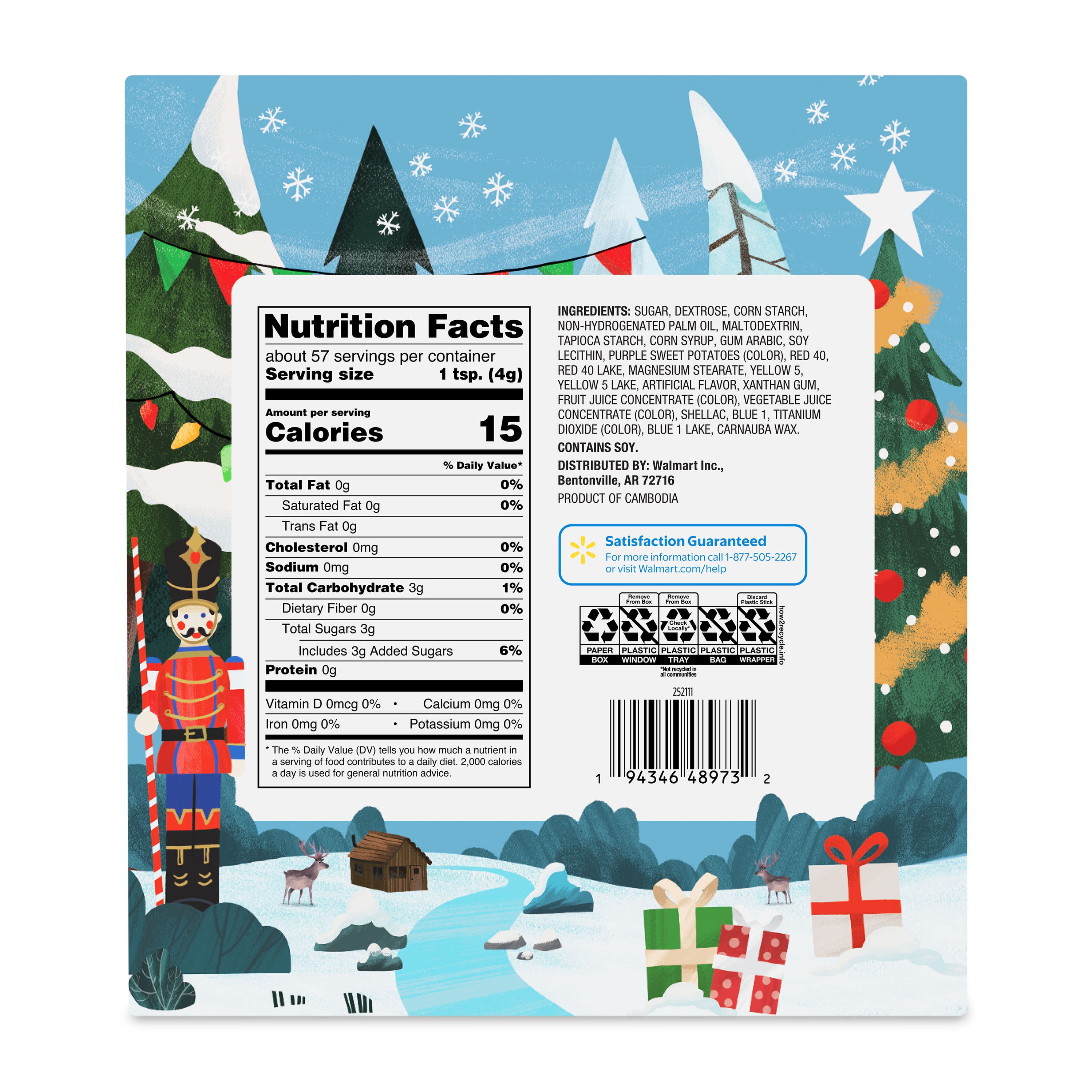Great Value Holiday Cupcake Decor Kit, 8.08 oz, 12 Count