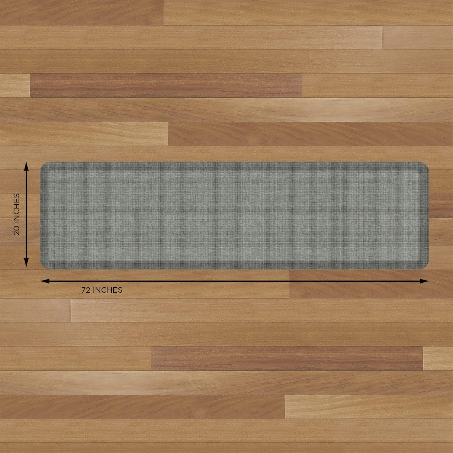 GelPro NewLife Designer Comfort Kitchen Floor Mat 20x72 Tweed Grey