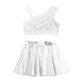 thumbnail image 4 of inhzoy Kids Girls Modern Jazz Latin Dance Clothes 2PCs Outfits Silver 8, 4 of 5