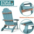 thumbnail image 6 of ZEKOO Folding Adirondack Chair Plastic Outdoor Patio Lawn Chair Blue, 6 of 6