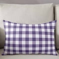 thumbnail image 3 of Purple Checkered Throw Pillow Covers, Farmhouse Buffalo Plaid Soft Breathable Pillow Cases with Invisible Zipper for Sleeping, Body Pillowcases for Couch Bed Sofa Chair 24x36 Inches, 3 of 6