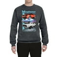 thumbnail image 2 of Wild Bobby, Mustang Ford Classics Cars and Trucks Unisex Crewneck Graphic Sweatshirt, Charcoal, X-Large, 2 of 6