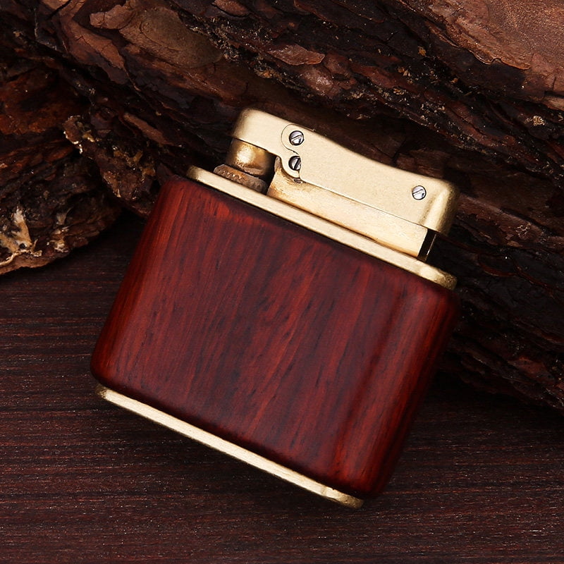 Kerosene lighter, Top Metal Pocket Lighter Daily Use, Sold Without Fuel.,SKU01018-黑檀木