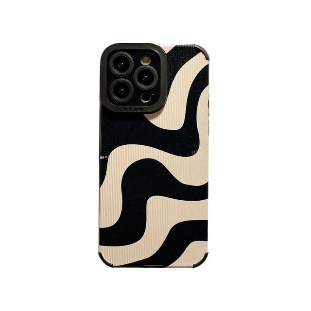 Fashion Zebra Stripe Black White Phone Case For iPhone 14 11 12 13 15 Pro Max 14 15 7 8 Plus X XS Max XR Shockproof Soft Cover RJ RJ