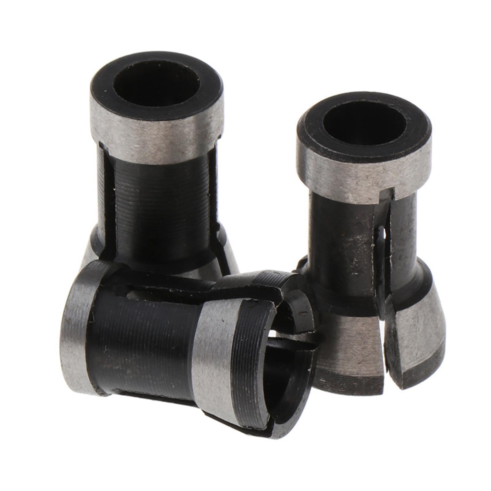 3Pcs Bit Collet, 6mm 6.35mm 8mm Bit Collet Extension Rod Collet Chuck ...