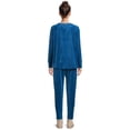 thumbnail image 3 of Time and Tru Women's Promo Velour Top and Pant Set, 2 Piece, 3 of 5