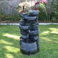 thumbnail image 5 of Litedeer 6 Tiered Cascading Stone Water Fountain with LED Lights and Auto-pump, 5 of 5