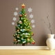 thumbnail image 4 of KAKOWELY 2 hojas de calcomanías de pared con diseño de árbol de Navidad de dibujos animados, elementos navideños clásicos, pegatinas decorativas, 4 of 5