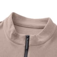 thumbnail image 6 of Kaemgyyd Big and Tall Mens Quarter Zip Sweatshirt Lightweight Long Sleeve Fleece Pullover Loose Mock Neck Golf Shirt, 6 of 7