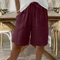 thumbnail image 5 of TMOYZQ Women Casual Shorts Quick Dry Lightweight Comfy Elastic Waist Shorts Summer Beach Vacation Pull On Lounge Shorts with Pockets, 5 of 9