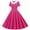 Hot Pink, variant on LADIGASU Womens A Line Flare Vintage Dress BowKnot Prom Short Sleeve Polka Printing