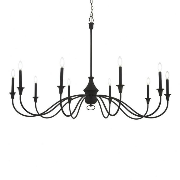 10 Light Chandelier-34 Inches Tall And 58 Inches Wide -Traditional Installation Minka Lavery 6259-076