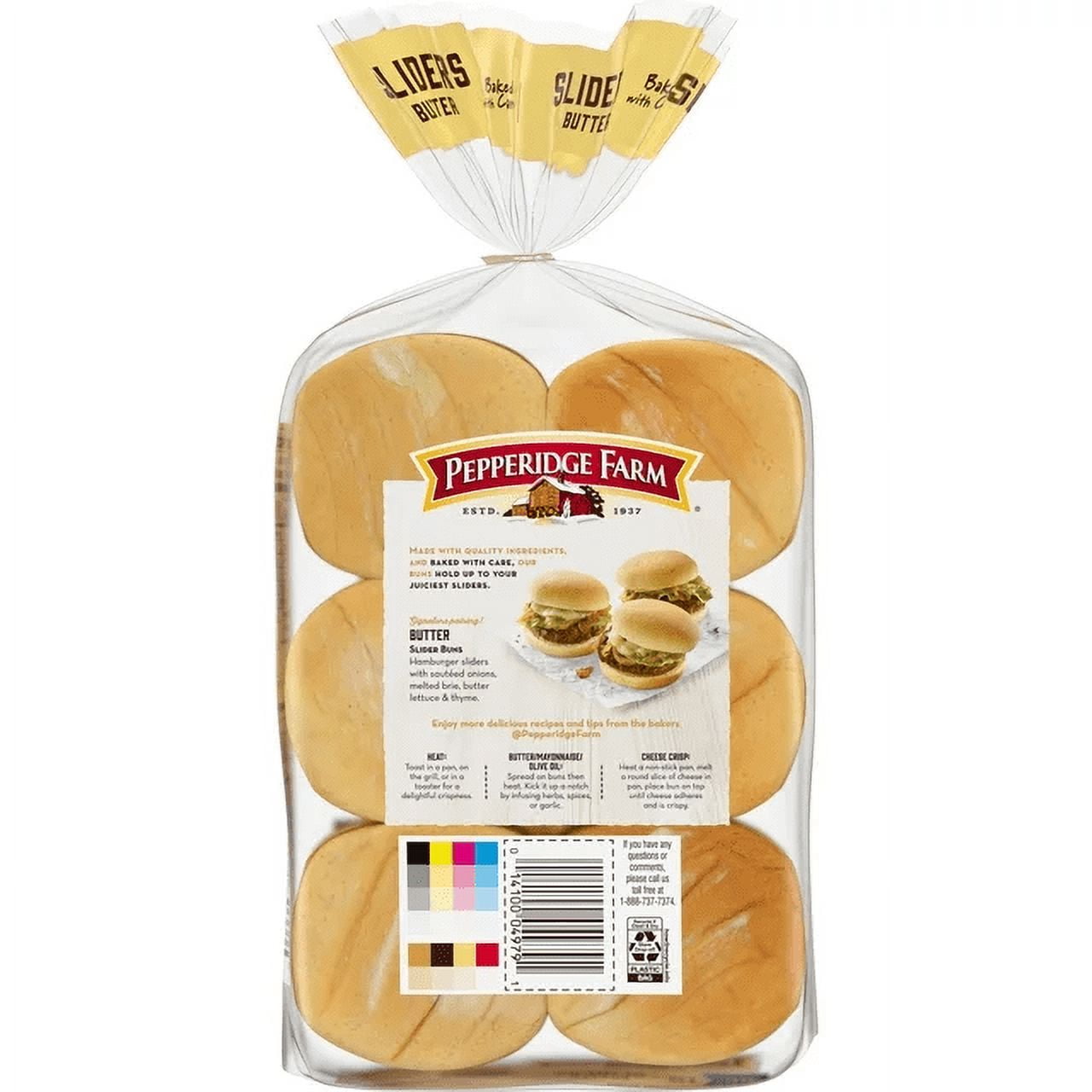 Pepperidge Farm Butter Sliders Mini Buns, 3-Pack 12 Count Bags