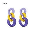 thumbnail image 3 of pitrice 2 Pieces Woman Earring Fashion Acrylic Delicate Ear Jewelry Geometry Circle Danging Drop Earrings Bohemia Accessory Type 1 Type 4, 3 of 6