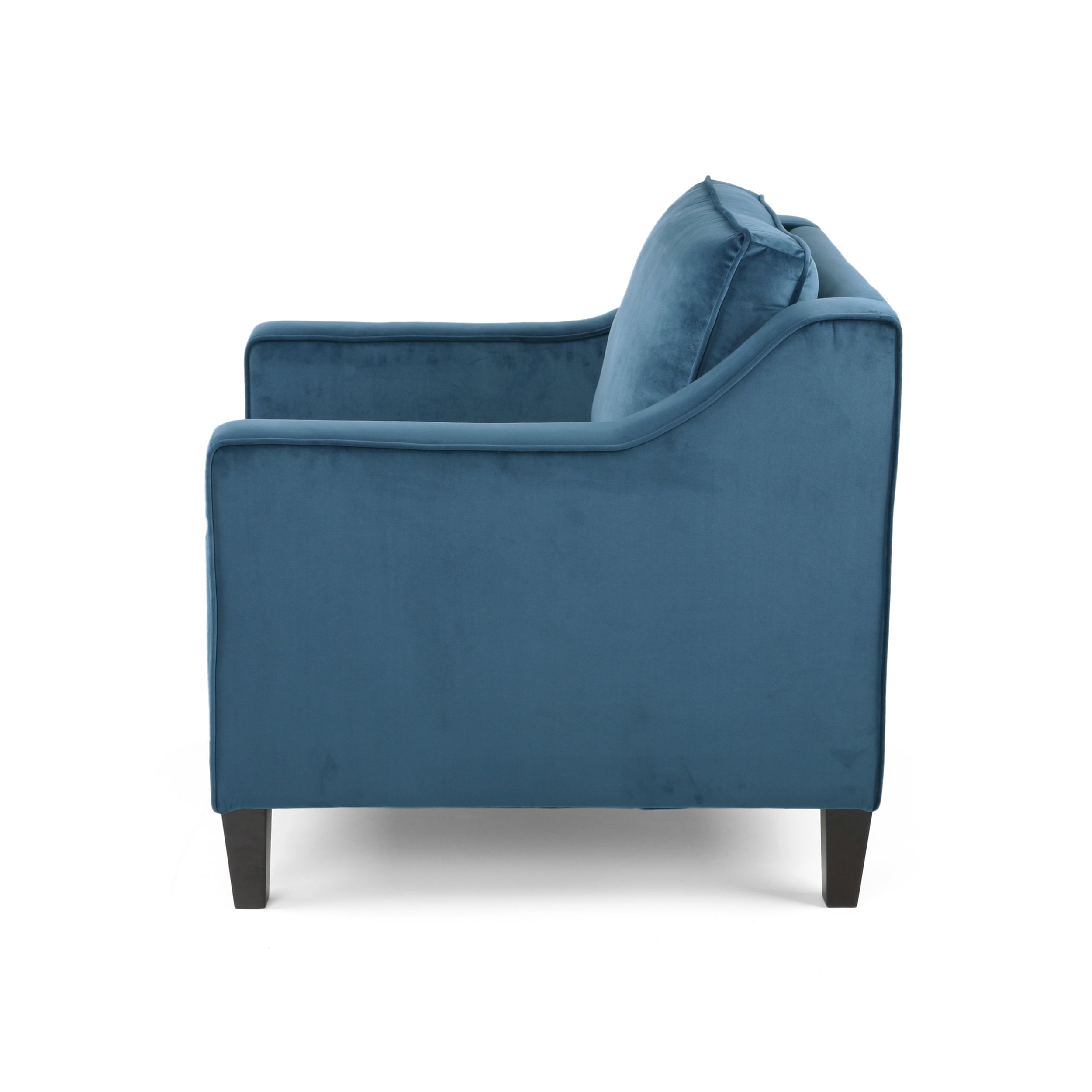 Noble House Milo Velvet Club Chair, Blue