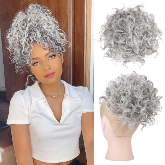 Peluca, turbantes para el cabello, turbantes de seda de alta temperatura para cabello rizado pequeño, turbantes con cordón para cabello despeinado, red elástica para coleta, cuerda para cabello rizado