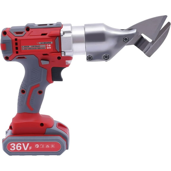 Miumaeov Metal Cutting Shear 600W 21V Electric Cordless Tin Snips Sheet Cutter Scissor with 2 Batteriesfor Cutting Of Iron Aluminum