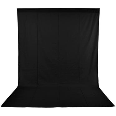 10x10 Black Photography Muslin Background Backdrop