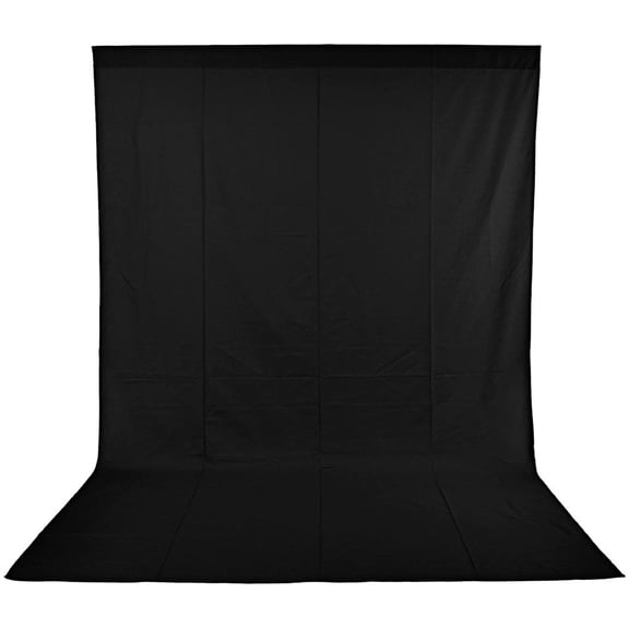 10x10 Black Photography Muslin Background Backdrop