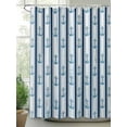 thumbnail image 2 of Shower Curtains Nautical Anchor Bath Curtain Navy Blue Stripes Waterproof Bathroom Shower Curtain Set with Hooks Decoration 72 x 84 Inches, 2 of 7