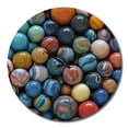 thumbnail image 4 of Designart "Marbles with Mystical Essence II" Abstract Shapes Oversized Wall Clock, 4 of 5