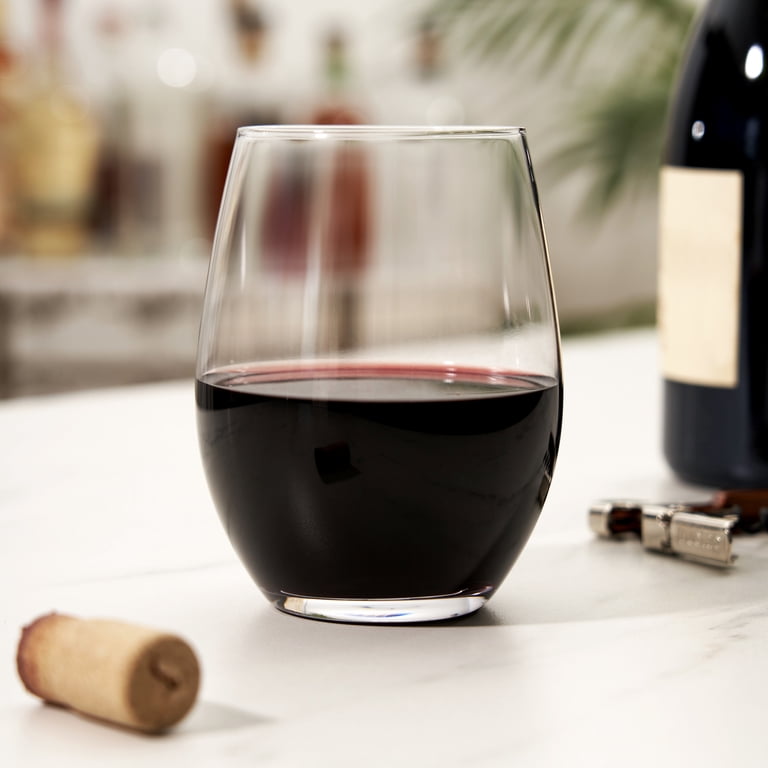 True Stemless Crystal Wine Glasses, Set of 4, 22 oz, Dishwasher Safe -  Walmart.com