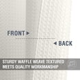 thumbnail image 3 of TOPICK Waffle Weave Textured Curtains 84 inch Farmhouse Light Filtering Drapes for Living Room Bedroom Grommet Window Curtain 2 Panels, 3 of 7