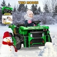 thumbnail image 3 of 24V 2-Seater Ride-On Dump Truck for Kids with Remote Control, Electric Construction Vehicle with Motorized Dump Bed, Shovel, Music, LED Lights, 2WD/4WD, All-Terrain Wheels, Green, 3 of 6