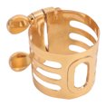thumbnail image 1 of Ligadura de saxofón tenor, tallado de latón saxofón de saxofón acesorio dorio para principiantes para instrumentos musicales, 1 of 7