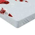 thumbnail image 2 of Ambesonne Christmas Fitted Sheet 2 Pcs Set, Traditional, Queen, Red White, 2 of 3