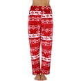 thumbnail image 4 of ToBeInStyle Women's Winter Print Ankle Length Pajama Bottoms - Christmas Reindeers, 4 of 5