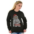 thumbnail image 3 of Christmas Santa Claus NASA Astronaut Sweatshirt for Men or Women Brisco Brands S, 3 of 6