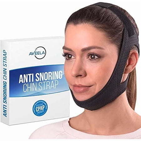 USBSO Chin Strap for Sleeping by | CPAP Chin Strap in 3 Sizes, Anti Snoring Devices for Men and Women | Double Airflow Jaw Strap, Stop Snoring Solution Chin Strap - Small Chin Strap for CPAP Users