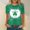 Green, variant on St. Patricks Day Shirts for Women Printing Round Neck Short Sleeved T-shirt Tops Saint Patricks Day Shirt
