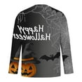 thumbnail image 4 of YOIAVAIOY Halloween Pullover for Men Ghost Witch Pumpkin Graphic Tee Shirts Lightweight Sweat Shirt Casual Holiday Tops Dark Gray XXXL, 4 of 5
