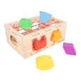 thumbnail image 2 of Contenedor sensorial de , caja enchufable Montessori, cognición sensorial de color, de clasificación de formas coloridas, juguete de CUTICAT Cubos de clasificación de formas, 2 of 8