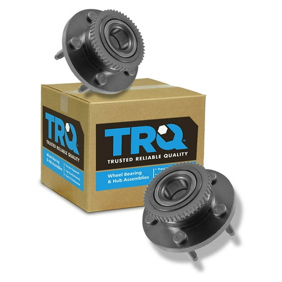 TRQ Front Wheel Hub & Bearing Pair Set of 2 Kit & for Ford Mustang Avanti II BHA53575