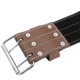 thumbnail image 2 of G4 Vision Genuine Leather Power Weight Lifting Adjustable Belt 4" Gym Fitness Bodybuilding Back Support Weightlifting Heavy Workout (Small, Black, 2 of 5