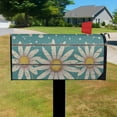 thumbnail image 3 of Blue Wooden Board DaisiesMailbox Covers Magnetic Letter Box Wrap Standard Size 21x18 Inch Mailbox Decor Post Letter Box Decoration for Outdoor Garden Yard, 3 of 5