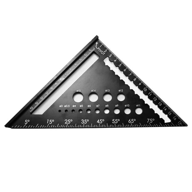 7In Miter Square Ruler Carpentry Aluminum Alloy Triangle Ruler Miter ...