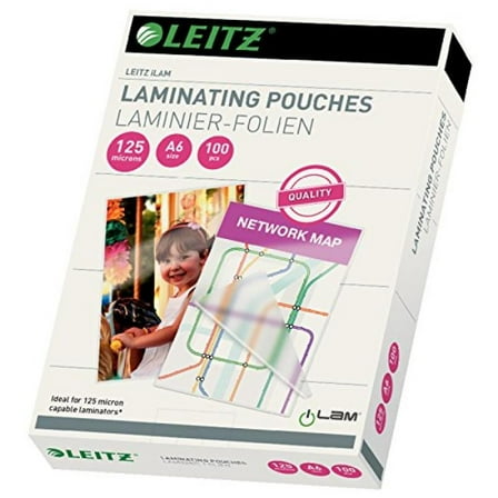 Leitz iLAM 125 Micron A6 Hot Laminating Pouches (Pack of 100)