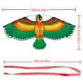 thumbnail image 4 of fastboy Unisex Children Cartoon Animal Kite Polyester Flying Kites with Handle Interactive Game Toys Presents Entertainment Green 1Set, 4 of 6