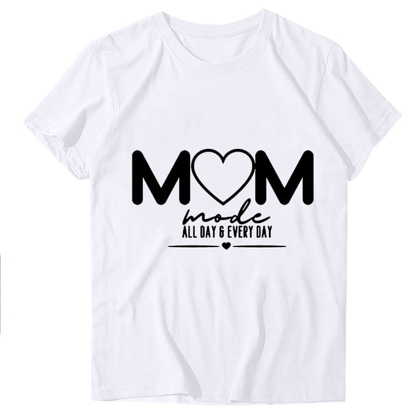 Blusas de Manga Corta para las Mujeres Divertido Impreso Cuello Redondo Tee, Vintage Humor Gráfico Blusas de Primavera para las Mujeres