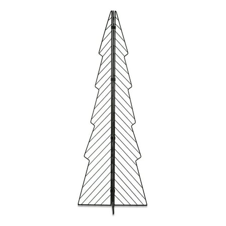 Large Folding Black Wire Christmas Tree Decor, 36 in, by Holiday Time